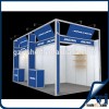 Aluminum square extruction exhibition booth 3x6,standard booth with wood panes on wall,shell scheme