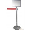 stainless steel retractable belt barrier with sign holder