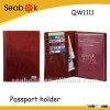 Top layer leather passport holder 2015