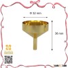 Filling purpose fantastic gold metal small funnel