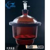 Factory Direct HDA Laboratory Amber Glass Vacuum Desiccator with ground-in stopcock and porcelain pl