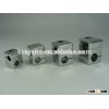 Double clamp for rod Ni/Cr plated, for fixing perpendicular structures/rod dia. mm:10+10,12+12,14+14