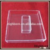 clear customized polishing square silica petri dish