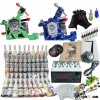 2 Tattoo Machines 54 Ink Flame Tattoo Power Supply Tattoo Kit D192