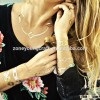 Custom fashion waterproof diamond body metal tattoo sticker