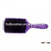 Professional plastic cusion hair brush with water transfer printing