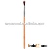 Cosmetic makeup dome eyeblending brush with bamboo handle