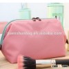 Fashion Pink /Blue Custom Zippered Canvas Plain Travel Makeup Bag Cosmetics Ladies with Customized L
