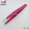 High Quality beautiful Girls Shaped Colorful Plating Stainless Steel Eyebrow Tweezers Slant Tweezer