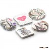 Custom pu make up mirror/compact mirror/pocket mirror