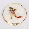 customized round cosmetic mirror metal pocket mirror foldable vanity mirror