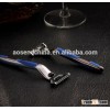 M3 Compatible Triple blades system Metal handle shaving razor with replaceable blades Compatibl