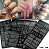 10 designs BC nails stamping plates new arrivel stamper template stamp plate nail polish stencil nai