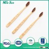 Top Quality Natural eco-friendly charcoal bamboo toothbrush for home, travel and hotel