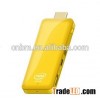 Incredibly Portable Mini PC Sticker/intel dongle supported windows CE/An Ultra Tiny Devices with Ful