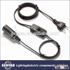 wholesale European E14 lamp socket cord set with in line switch