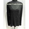 Ladies Deep V Neck Ladies Pullover Sweaters With Hot Fix Rhinestone 14gg Knitted Cotton Nylon Materi