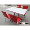 Pure White Solid Surface Food Court Dining Square Table