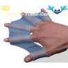 Gray Flexible Silicone Rubber Products , Colorful Webbed Diving Gloves