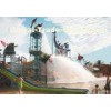 Water Playground Equipment With Fiberglass Spiral Water Slide For water park