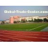 DZH25 Red Synthetic Artificial Grass For Playground, 25mm Artificial Sports Turf Gauge 3/8