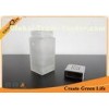 Small Glass Sauce Bottles Wholesale , 100ml Square Spice Glasss Bottle with Metal Shaker Lid