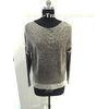 Long Sleeve Ladies Cashmere Sweaters Pullover With Hot Fix Rhinestone Computer Knitted