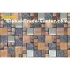 Glitter Stainless Steel Mix Glass Kitchen Wall Tiles With Mosaic Patterns