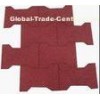 EPDM Colorful Rubber Floor Tile , Playground Garden Rubber Tiles