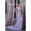Sexy Strapless Sweetheart Womens Party DressesMermaid Chiffon Lilac Beads