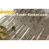 Transparent Strip Glass And Stainless Steel Mosaic Tile For Floor Covering