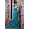 Luxurious Strapless Mermaid Chiffon Womens Party Dresses Long Prom Gowns With Beads
