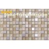 Non - Slip Subway Glass And Metal Mosaic Tile With Clear Crystal Chip