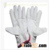 Natural Color Grain Full Pig Skin Leather Gloves with Keystone Thumb for Refuse Collection