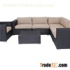 Single Yellow Lounge Set Rattan
