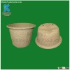 Recycled waste paper pulp flower pot