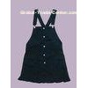 comfortable school uniform girls Strap dresses with buttons , black