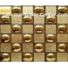 KTV Unique Stain resistant Gold Mosaic Tiles With Metal and Glass Mixed