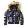 Shiny Childrens Down Jackets Fur Lined Leather Jacket L / XL / XXL