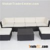 Outdoor Leisure All Weather PE Rattan 7pcs Sectional Sofa Set Comfortable Chair And Coffee Table