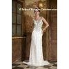 Luxury Spaghetti Strap Mermaid Chiffon Prom Dresses Long Evening Gowns Ivory Beads
