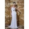 Beauty White Strapless Mermaid Chiffon Summer Party Dresses Evening Gown With Beads