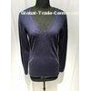 Deep V Neck Intarsia Slim Fit Pullover Women Knit Pullover Sweater With Sequins