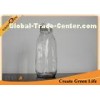 Clear 16oz 500ml French Square Glass Bottles With Screw Cap for Juice / Beverage Packaging