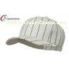 Acrylic Constructed Fitted Baseball Hats White Pin Striped Adjustable