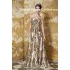 Simple Sweetheart Strapless A-line Leopard Womens Party Dresses Gowns 2013 With Beads