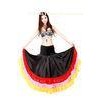 Satin gorgeous belly dance circle skirt with ruffles , elastic waistband