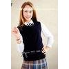 OEM Pretty Autumn Cotton School Uniforms vest for girl , black