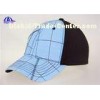 Cotton Black and Light Blue Custom Baseball Caps , Washed Man Baseball Cap