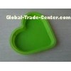 Recycled Green Heart Silicone Cake Mould , Non-toxic Cold-resistant Cake Pan